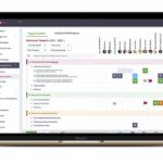 A happy parent looking at day care software