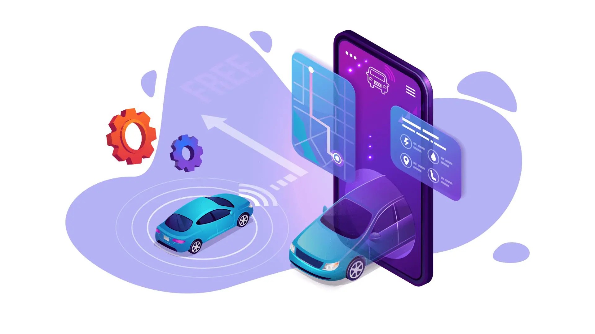 Parking app interface showing available spaces