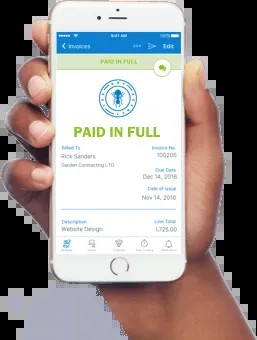 Holding a cell phone with payments screen