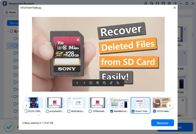 Previewing files