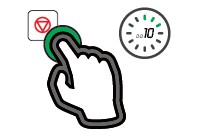 Pressing and holding the Stop/Resume button for 10 seconds to ensure the ink level reset is successful