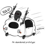 Google self-driving car prototype showing advanced sensor suite