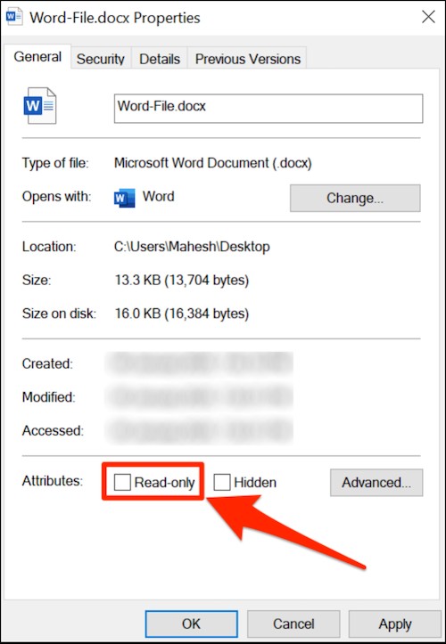 Remove read only or write protected file from USB or pen drive