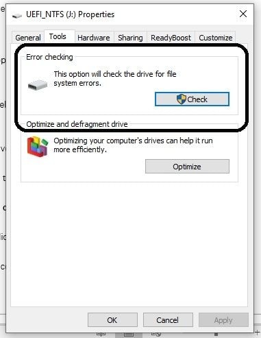 Initiating error checking