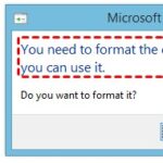 SD card asking to be formatted