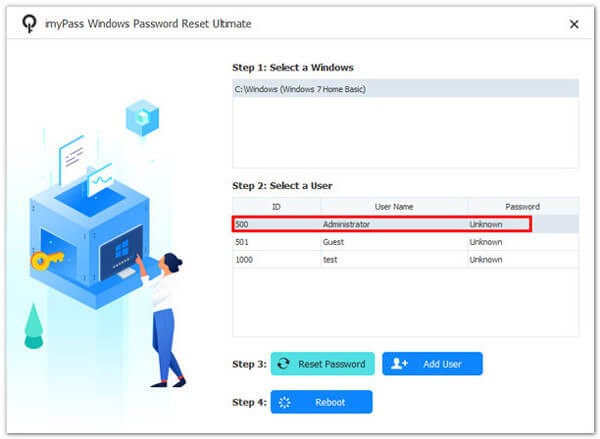 Selecting a Windows Account