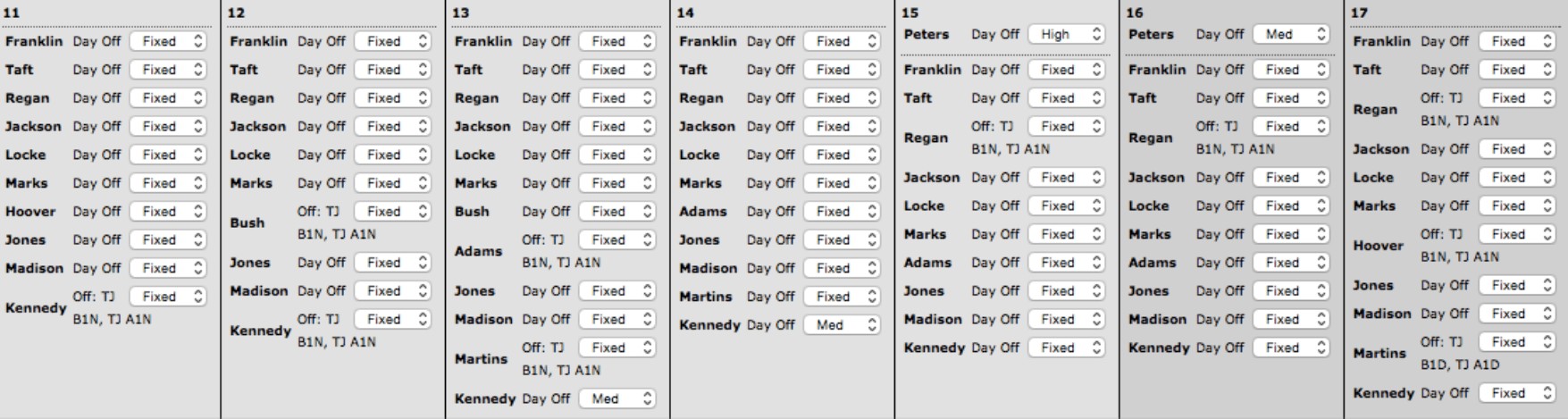 Shift Admin Requests
