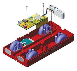 Smart Cart internal sensors and Bluetooth connectivity