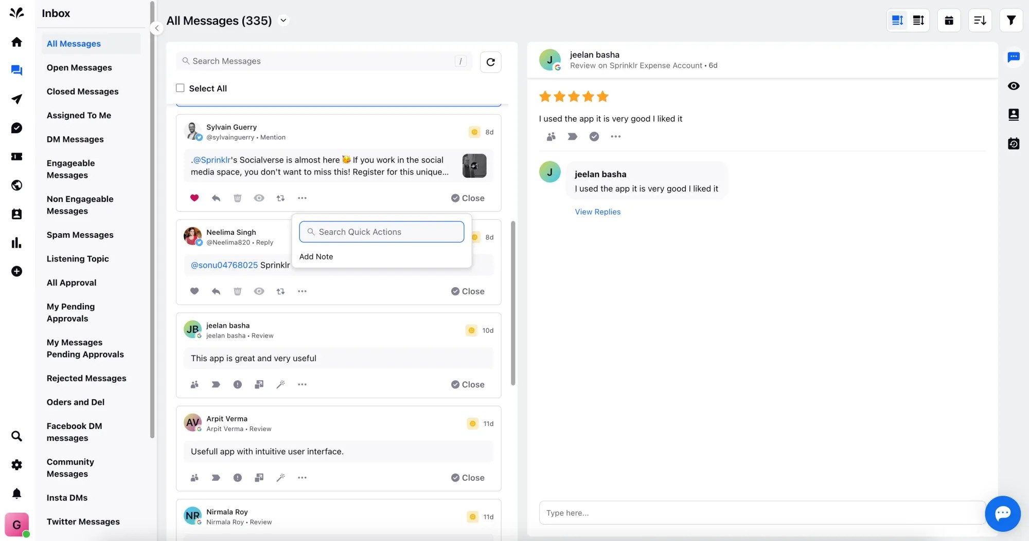 customer service chat