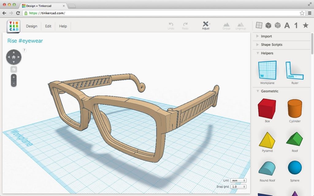 Tinkercad Interface