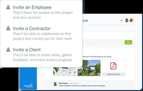 Collaboration in FreshBooks UI