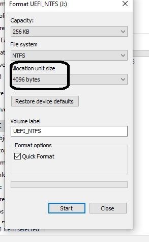 Choosing unit size