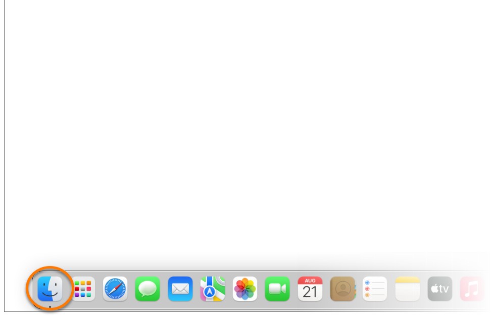 Opening Finder Application on Mac Dock