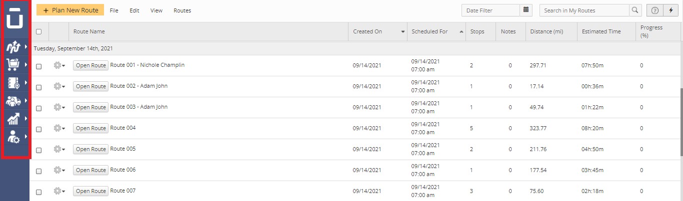 Routing Software Interface